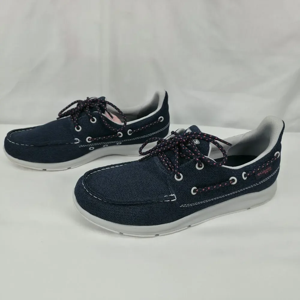 Columbia PFG Delray Mens 10.5 Navy Boat Shoes Lace Up Casual Deck Comfort